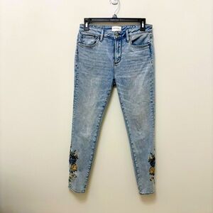 Embroidered Light Blue Women's Jeans